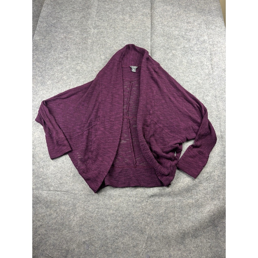 Eddie Bauer Women M Open Purple Sheer Dolman Cardigan Whimsygoth Fairy Y2K 2000s